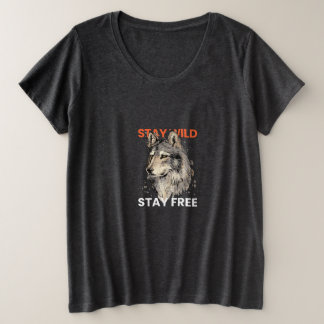 Stylish Black Half-Fox Print T-Shirt - Trendy