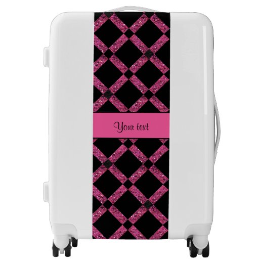 Pink Glitter Luggage Zazzle