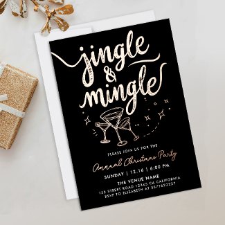 Stylish Black Jingle And Mingle Cocktail Script