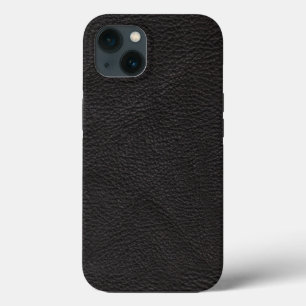 Stylish Black Leather With Texture iPhone 13 Case