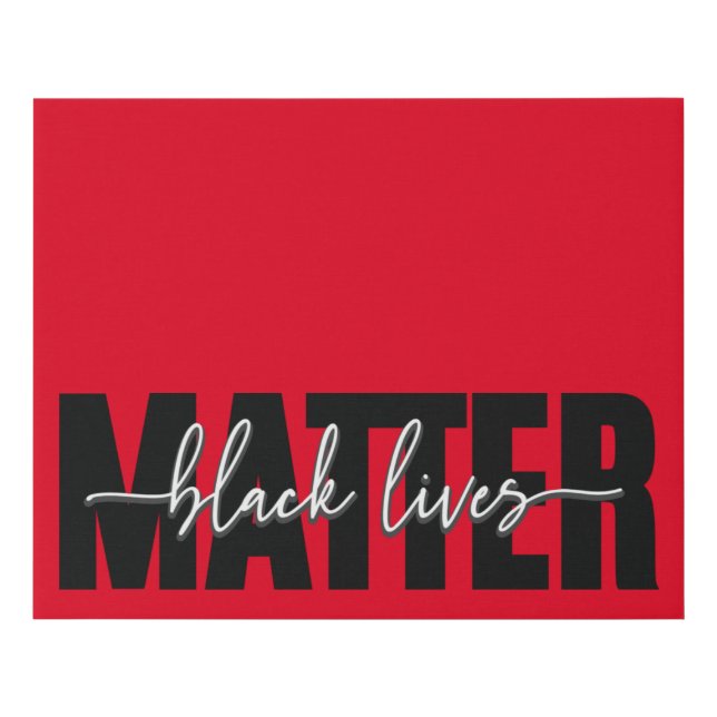 Stylish Black Lives Matter  Faux Canvas Print (Front)
