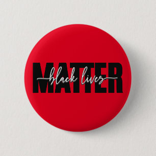 Stylish Black Lives Matter Typography Button