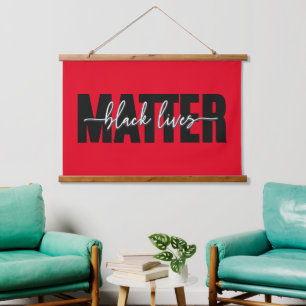 Stylish Black Lives Matter Typography Hanging Tapestry
