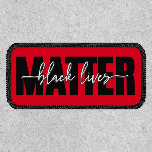 Stylish Black Lives Matter Typography Iron On Patch