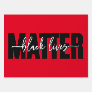 Stylish Black Lives Matter Typography Sign