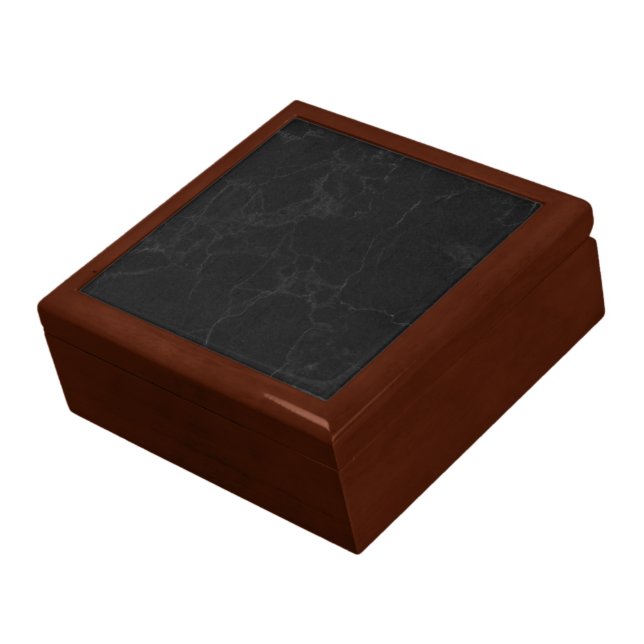 Stylish Black Marble Texture Golden Oak Gift Box (Side)