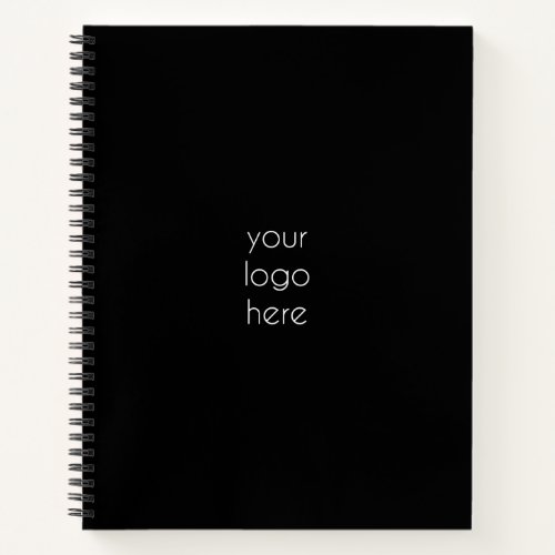 Stylish Black Modern Professional Business Logo Notebook
