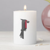 Stylish Black Palm Cockatoo Pillar Candle (In Situ)