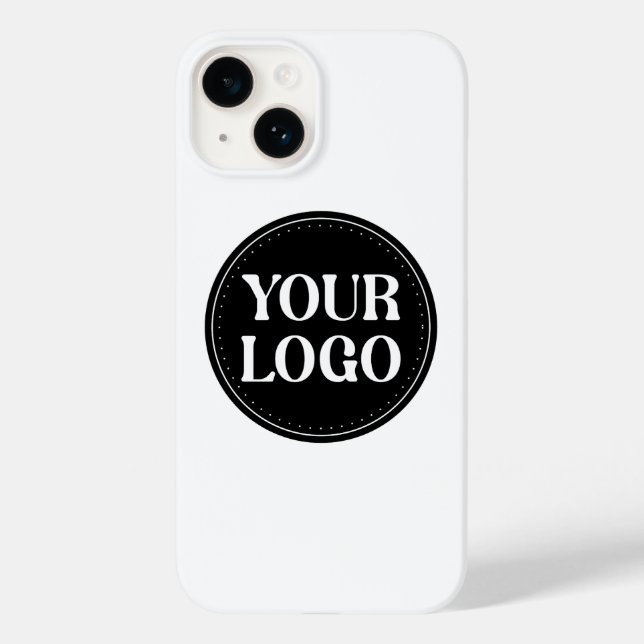 Stylish Black QR Code Design | Elegant Brand Case-Mate iPhone Case (Back)