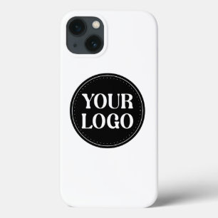 Stylish Black QR Code Design   Elegant Brand iPhone 13 Case