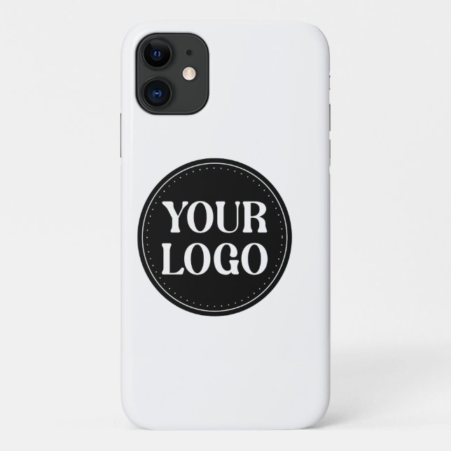 Stylish Black QR Code Design | Elegant Brand Case-Mate iPhone Case (Back)