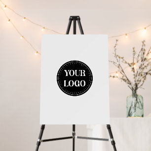 Stylish Black QR Code Design Elegant Brand Foam Board