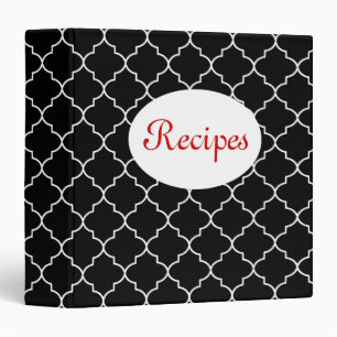 Stylish Black Recipe Binder