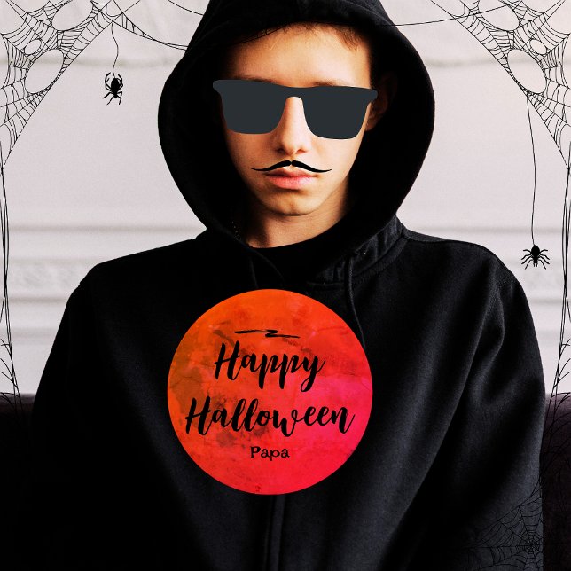 Stylish Black Red Orange Moon Halloween Mens Hoodie (Creator Uploaded)