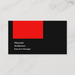 Stylish Black Red Professional Modern Business Card