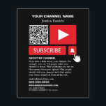 Stylish Black & Red - QR Code, Youtube - Vlogger Flyer<br><div class="desc">Stylish Black & Red - QR Code,  Youtube - Vlogger Advertising Flyer by The Business Card Store.</div>