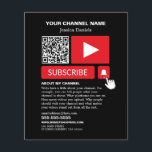 Stylish Black & Red - QR Code, Youtube - Vlogger Flyer<br><div class="desc">Stylish Black & Red - QR Code,  Youtube - Vlogger Advertising Flyer by The Business Card Store.</div>