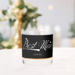 Stylish Black Retro Typography Best Man Groomsmen  Whiskey Glass<br><div class="desc">Stylish Black Retro Typography Best Man Groomsmen Whiskey Glass</div>