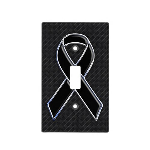 Stylish Black Ribbon Awareness Light Switch Cover