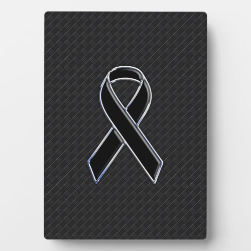 Stylish Black Ribbon Awareness Plaque
