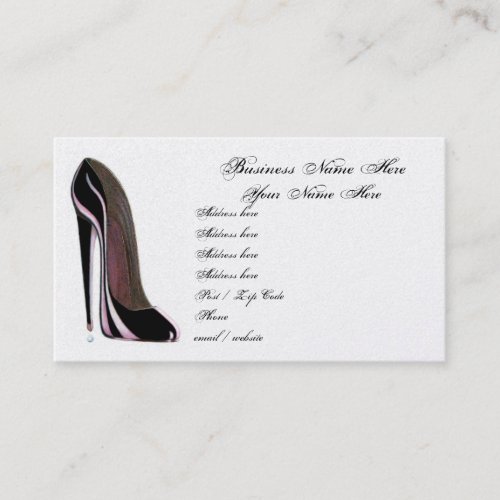 Stylish Black Shoe Business Card
