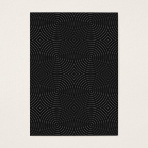 Stylish, black spirals design. business card