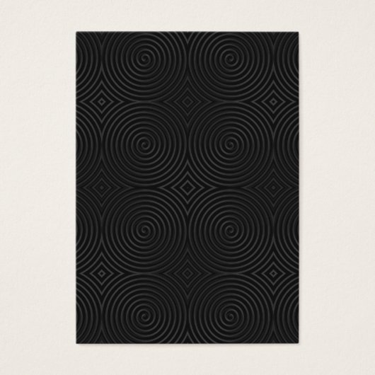 Stylish, black spirals design. (Front)