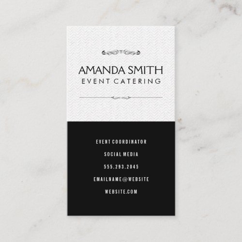 Stylish Black Subtle Wavy Pattern Business Card