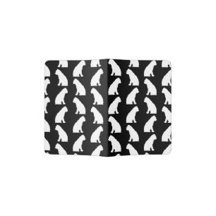 Stylish Black & White Bulldogs Print Pattern Passport Holder