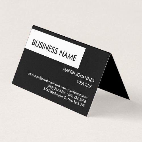 Stylish Black White Chic Business Card