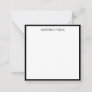 Stylish Black White Classic Calligraphic Typed Note Card