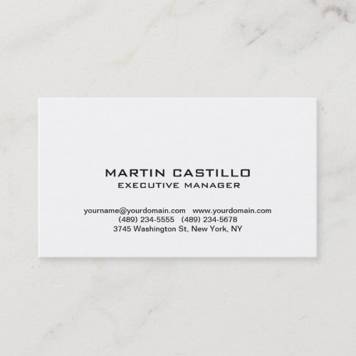 Stylish Black White Modern Professional Business Card