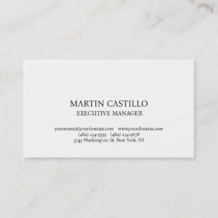 Stylish Black White Modern Professional Serif Font Business Card