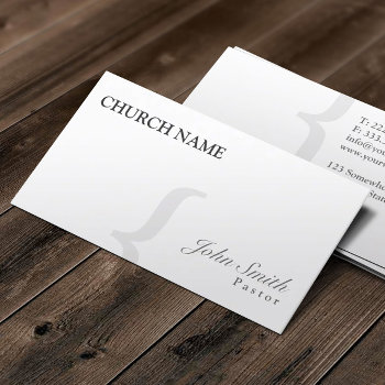 Stylish Black & White Pastor Business Card by cardfactory at Zazzle