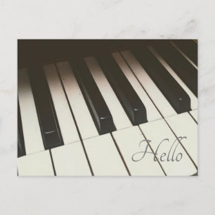 Stylish Black & White Piano Keys Photograph Postcard
