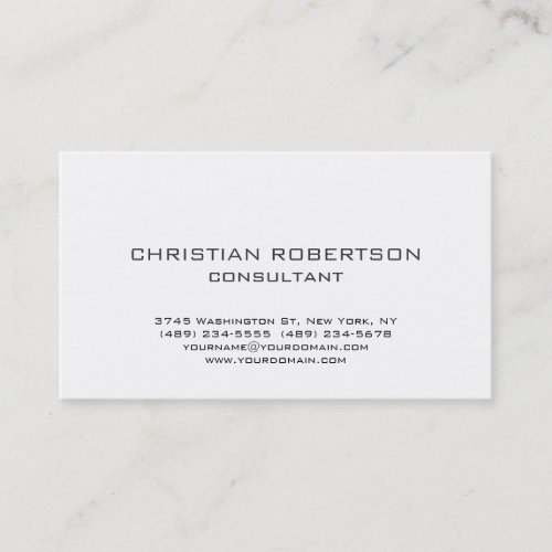 Stylish Black White Professional Business Card