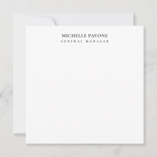 Stylish Black & White Simple Plain Professional (Front)
