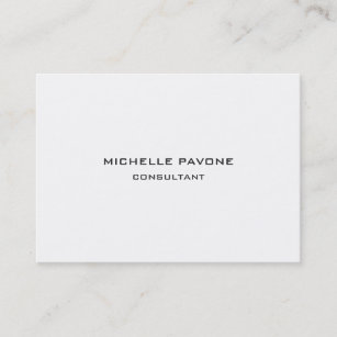 Stylish Black & White Simple Plain Professional Business Card