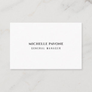 Stylish Black & White Simple Plain Professional Business Card