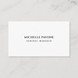 Stylish Black & White Simple Plain Professional Enclosure Card