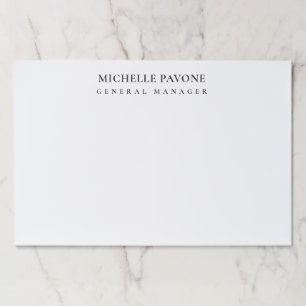 Stylish Black & White Simple Plain Professional Paper Pad