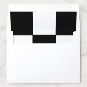 Stylish Black & White Wedding Envelope Liner