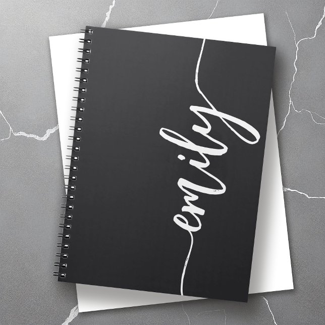 Stylish Black With Calligraphy Name Notebook (Creator Uploaded)