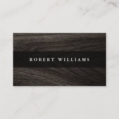 Stylish black wood elegant professional business card