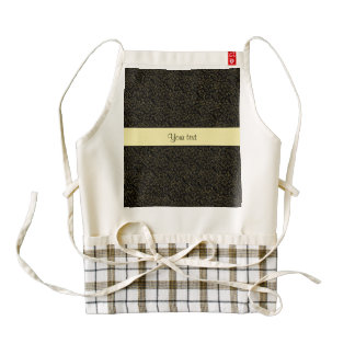 Stylish Black & Yellow Glitter Mini Stars Zazzle HEART Apron