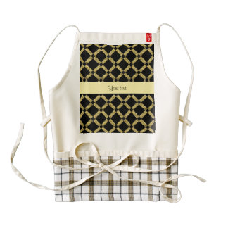 Stylish Black & Yellow Squares Zazzle HEART Apron