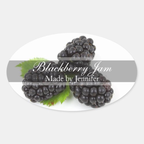 Stylish Blackberry Canning Label Sticker