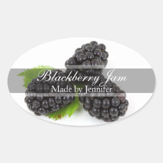 Stylish Blackberry Canning Label Sticker