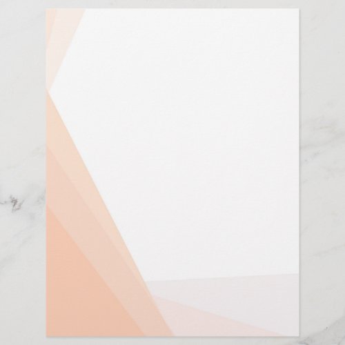 Stylish Blank Template Apricot White Color Custom Letterhead