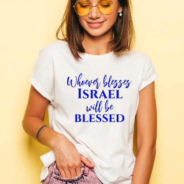 Stylish Bless Israel Christian Scripture T-Shirt (Creator Uploaded)